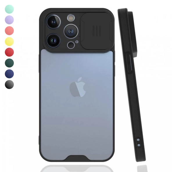 iPhone 13 Pro Max Kılıf Kamera Koruma Kapaklı Platin Matte Silikon Arka Kapak ürün görseli 1