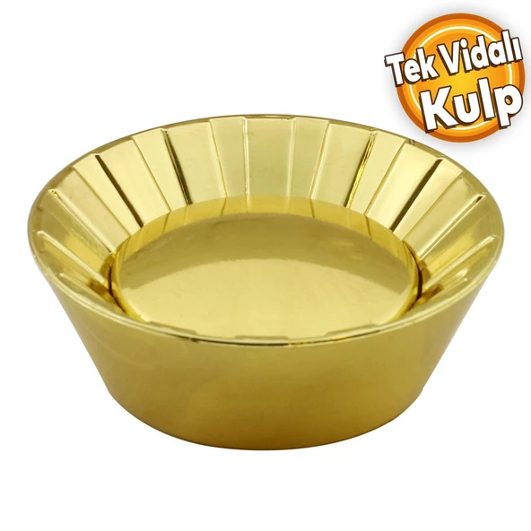 Alita Düğme Mobilya Mutfak Dolap Dolabı Çekmece Kulpu Kulbu Plastik Gold Altın Tek Vidalı Kulpları ürün görseli 1