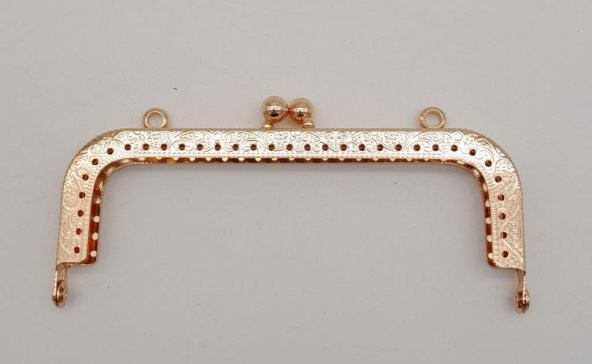 Angel Çanta Aksesuar 12.5 cm Dikdörtgen Çanta Klipsi Çanta Bursu Light Gold Metal ürün görseli 1