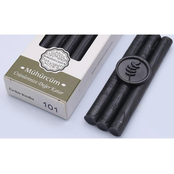 Mühür Mumu Çubuk 11mmx120mm 10 lu Paket Model: 101 KÖMÜR SİYAH ürün görseli 1