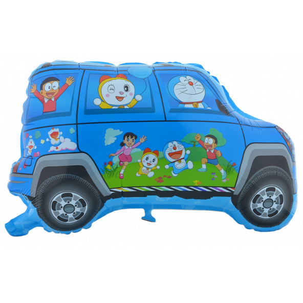 Doraemon Araba Büyük Boy 40cm 60cm Folyo Balon Helyum  No7 ürün görseli 1
