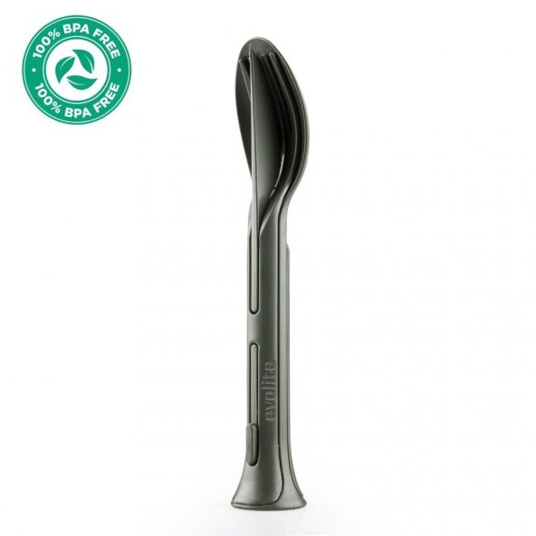 Evolite Combo 3 in 1 Çatal Kaşık Set (HAKİ) - Resim 10