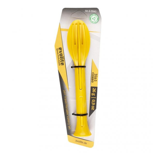 Evolite Combo 3 in 1 Çatal Kaşık Set (SARI) - Resim 3