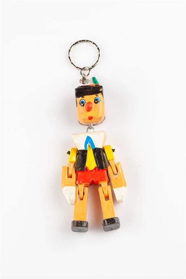Ahşap Pinokyo Kukla Anahtarlık 13cm ürün görseli 1