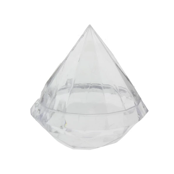 12 Adet 7x6,Cm Elmas Plastik Kutu Piramit - Resim 6