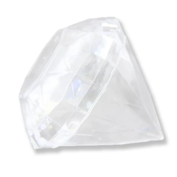 12 Adet 7x6,Cm Elmas Plastik Kutu Piramit - Resim 7