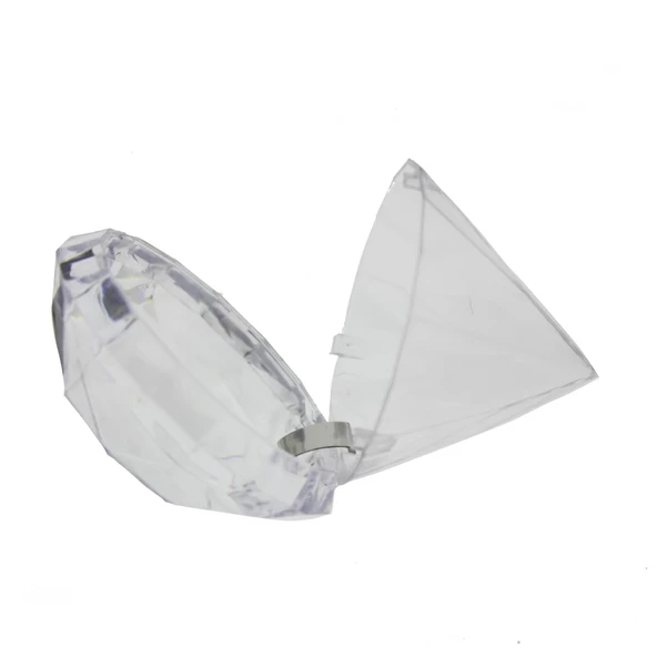 12 Adet 7x6,Cm Elmas Plastik Kutu Piramit - Resim 5