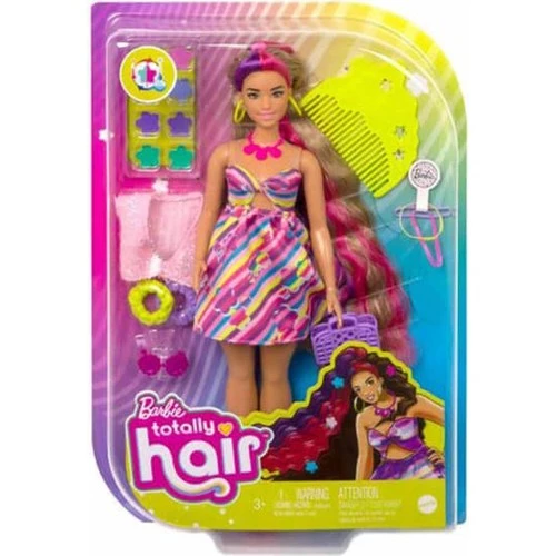 Orjinal Barbie Upuzun Muhteşem Saçlı Bebekler Ve Aksesuarları Esmer Çiçekli Barbie ürün görseli 1