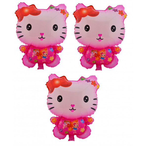 Hello Kitty 3 Adet Büyük Boy 43cmx55cm Folyo Balon Helyum No12 ürün görseli 1