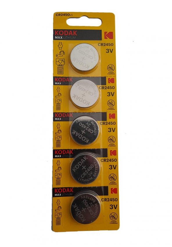 Pil Cr 2450 Baskül Pili Tartı Pili Terazi Bios Para Pili Kumanda Pili 1 Paket 5 Li Cr2450 Pil ürün görseli 1