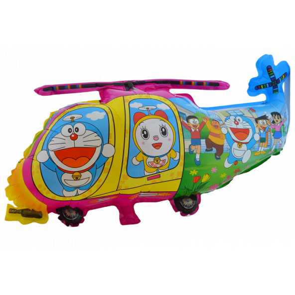 Doraemon Helikopter Pembe Büyük Boy 40cmx68cm Folyo Balon Helyum No13 ürün görseli 1