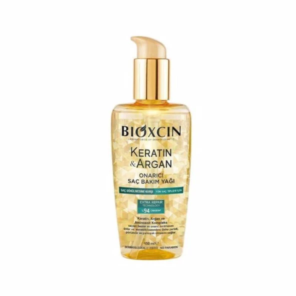 Bioxcin Keratin Argan Onarıcı Saç Bakım Yağı 150 ml ürün görseli 1