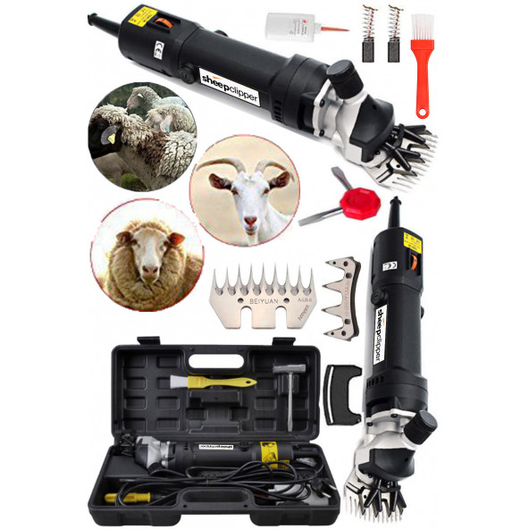 Sheep Clipper Pnömatik 5500 W Çift Hava Soğutmalı Devir Ayarlı Keçi Koyun Kırkım Makinası ürün görseli 1