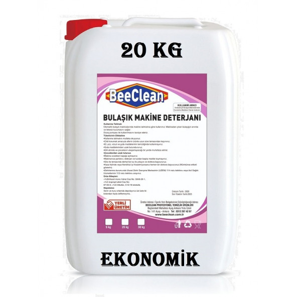 BeeClean 20 Kg Sanayi Tipi Endüstriyel Makine Bulaşık Yıkama Deterjanı EKONOMİK EEMD 30 - 20 - 10 ürün görseli 1