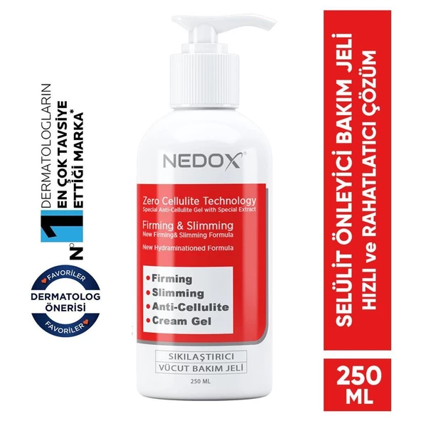 NEDOX Inceltici, Sıkılaştırıcı, Selülit Karşıtı, Vücut Şekillendirici Jel 250 ml ürün görseli 1