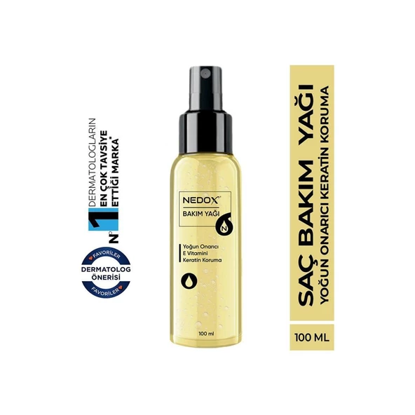 NEDOX Keratin Özlü Onarıcı E Vitaminli Saç Bakım Yağı 100 ml ürün görseli 1