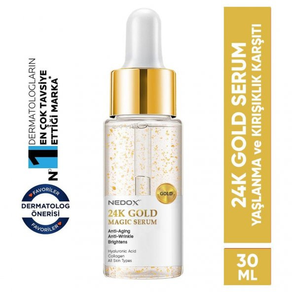NEDOX Yaşlanma Ve Kırışıklık Karşıtı Anti Aging 24k Gold Serum 30 ml ürün görseli 1