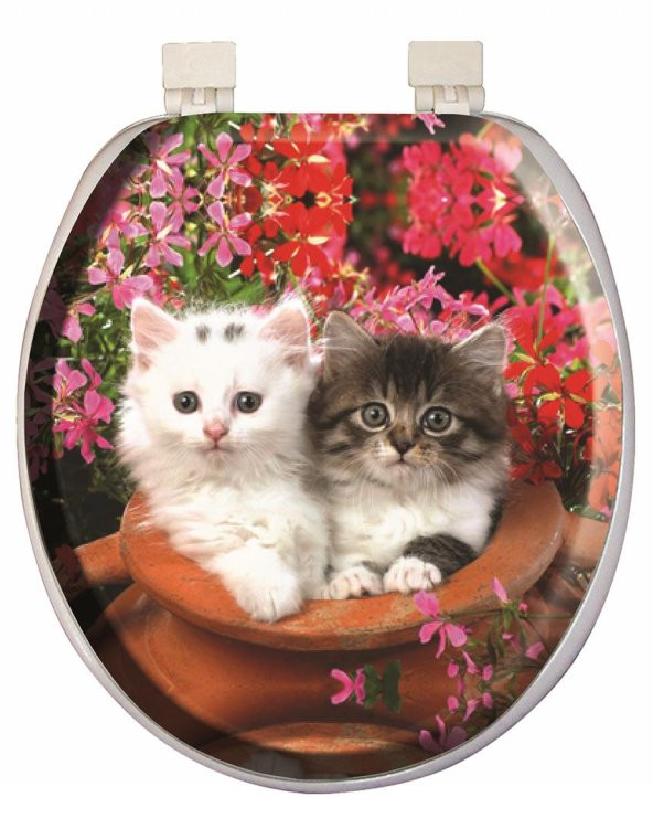 Softy Classic Desenli Yumuşak Klozet Kapağı Beyaz 44 ürün görseli 1