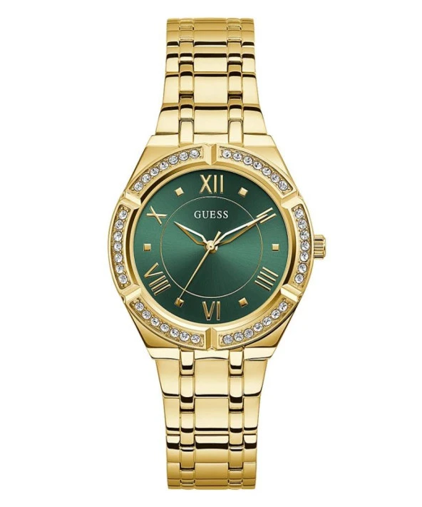 GUESS GUGW0033L8 ALTIN KAPLAMA TAŞLI BAYAN KOL SAATİ ürün görseli 1
