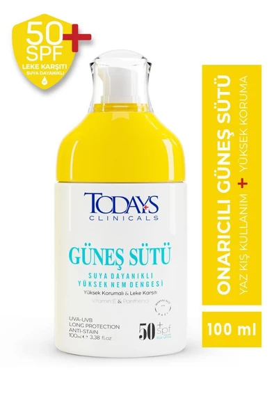 TODAYS CLİNİCALS Güneş Sütü 50 + Spf Yüksek Koruma Leke Karşıtı + Vitamin E & Panthenol ürün görseli 1