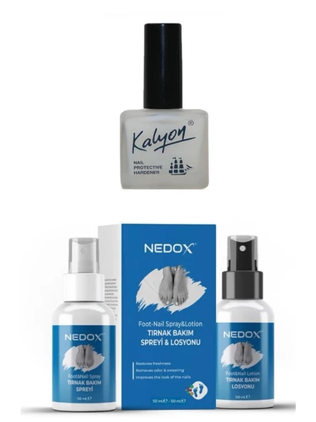 Kalyon Tırnak Sertleştirici + Nedox Tırnak Bakım Spreyi Ve Losyonu 50ml+50ml ürün görseli 1