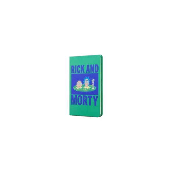 Mabbels Sert Kapak Lastikli Mini Defter Rick And Morty Yeşil 80 Yaprak 9x14 CM ürün görseli 1