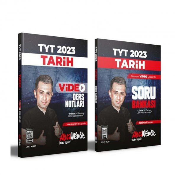 Hocawebde 2023 TYT Tarih Konu ve Soru Bankası Seti 2 Kitap ürün görseli 1