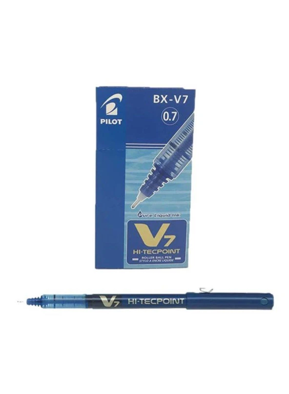 Pilot Hi-Tecpoint İğne Uçlu 0.7 MM Mavi Roller Kalem (12 Li Paket) ürün görseli 1