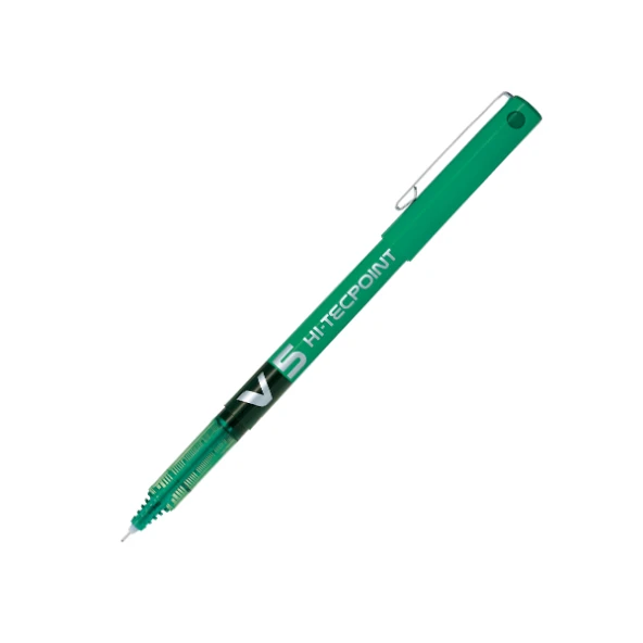 Pilot V5 Hi-Tecpoint İğne Uçlu 0.5 MM Roller Kalem Yeşil (12 Li Paket) ürün görseli 1