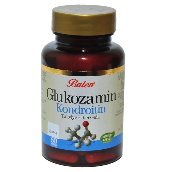 Balen Glukozamin Kondroitin 750mg 60 Bitkisel Kapsülü Takviyesi ürün görseli 1