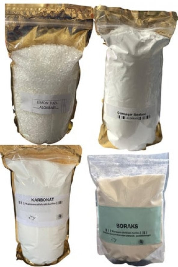 Boraks 1 KG  Çamaşır Sodası 2 KG  Karbonat 2 KG  Limon Tuzu 1 KG ürün görseli 1