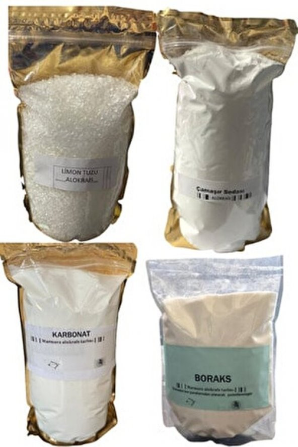 KARBONAT 1 KG  BORAKS 1 KG  LİMON TUZU 1 KG  ÇAMAŞIR SODASI 1 KG ürün görseli 1