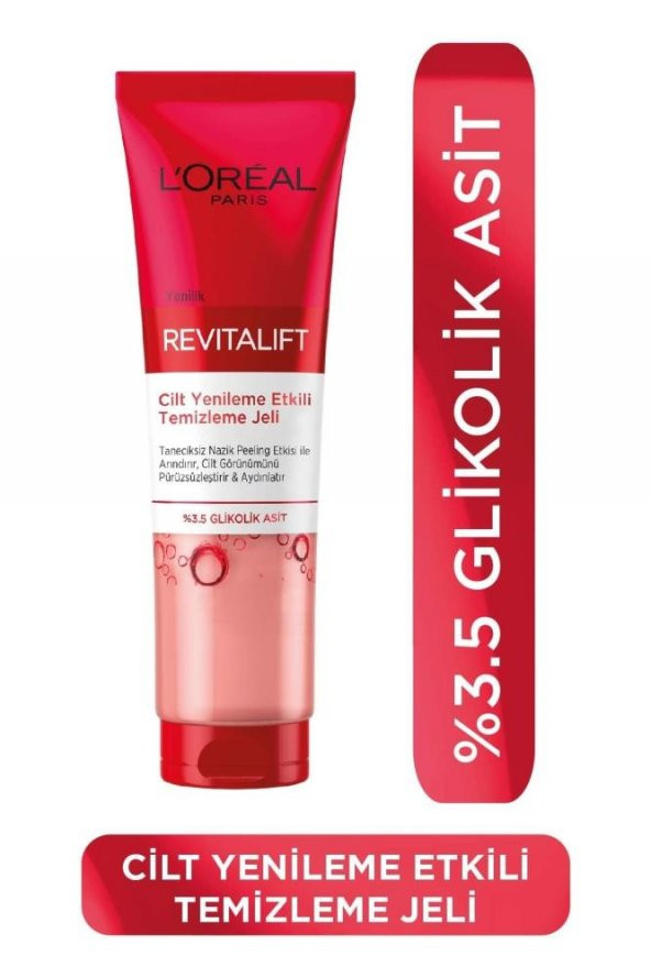 Loréal Paris Revitalift Cilt Yenileme Etkili Temizleme Jeli 150 Ml- Glikolik Asit ürün görseli 1