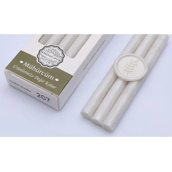 Mühür Mumu Çubuk 11mmx120mm 10 lu Paket Model: 207 İNCİ GÜMÜŞ ürün görseli 1