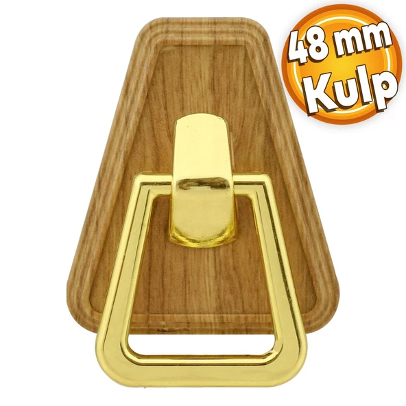 Piramit Kulp Mobilya Mutfak Çekmece Dolap Dolabı Kulpu Kulbu Plastik Kahverengi Ceviz 48 Mm Kulpları ürün görseli 1