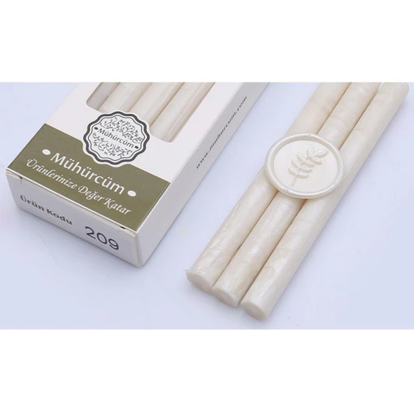Mühür Mumu Çubuk 11mmx120mm 10 lu Paket Model: 209 SEDEF BEYAZ ürün görseli 1