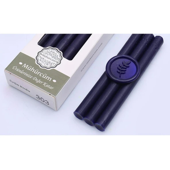 Mühür Mumu Çubuk 11mmx120mm 10 lu Paket Model: 303 SARAY MAVİSİ ürün görseli 1