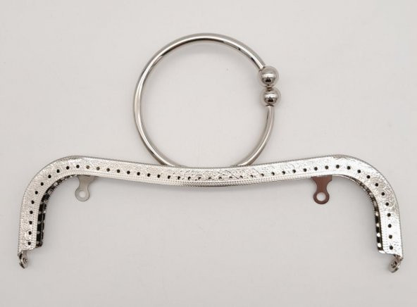 Angel Çanta Aksesuar 22 cm Bilezik Model Çanta Klipsi Çanta Bursu Gümüş Metal ürün görseli 1