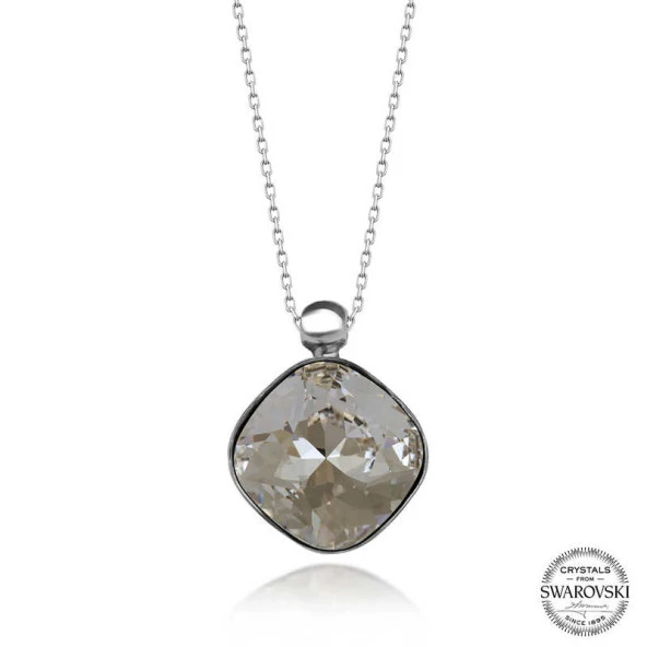 Swarovski Crystal Taşlı Gümüş Kadın Kolye - Resim 2