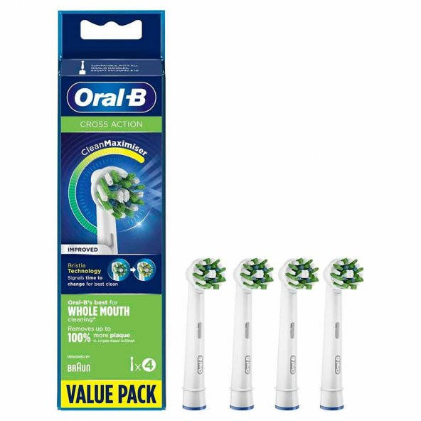 Oral-B Cross Action Clean&Maximiser Diş Fırçası Yedek Başlığı 4lü ürün görseli 1