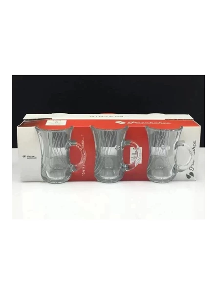 Paşabahçe 55411 Çember Kulplu Çay Bardağı 140 cc 6'lı ürün görseli 1