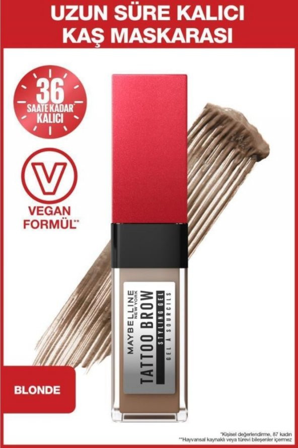 Maybelline Tattoo Brow 36h Styling Gel - 250 Blonde ürün görseli 1