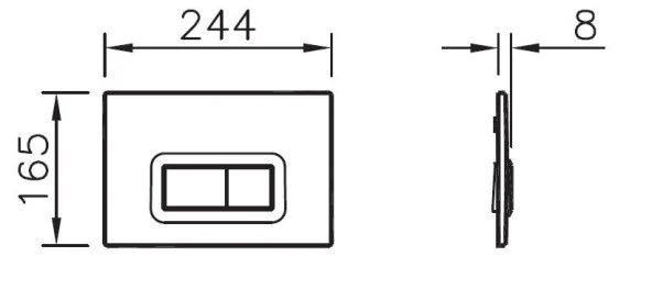VitrA  Kumanda Paneli Loop R 740-0680 Parlak Krom - Resim 3