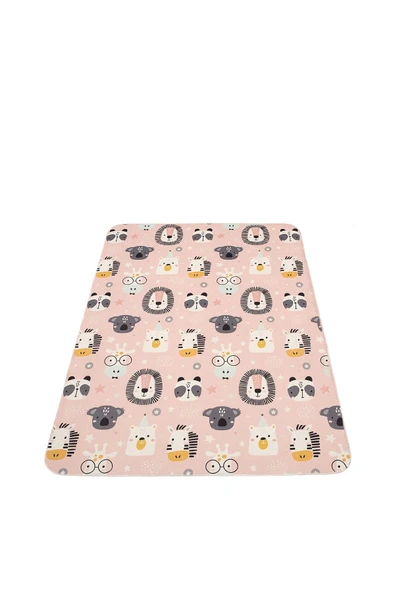 Cute 100x150 cm Bebek Çocuk Halısı Pembe Hayvanlar Somon Yenidoğan Yumuşak Aktivite Etkinlik Örtüsü ürün görseli 1