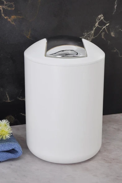 Beyaz, Çöp Kovası 6,4 Litre - Brasil Model - Resim 3