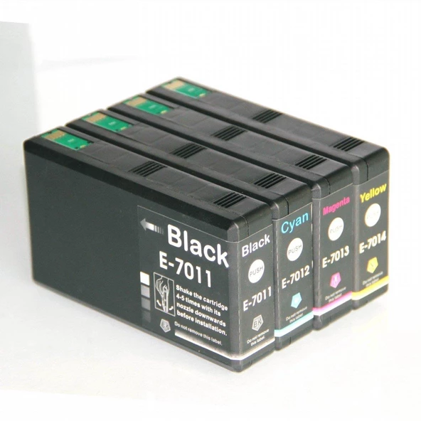 Epson T7011 / 12 / 13 / 14 XXL Muadil Kartuş Takım/ WP-4015dn /WP-4095DN /WP-4515dn /WP-4525dnf /WP-4535dwf /WP-4545dtwf /WP-4595dnf ürün görseli 1