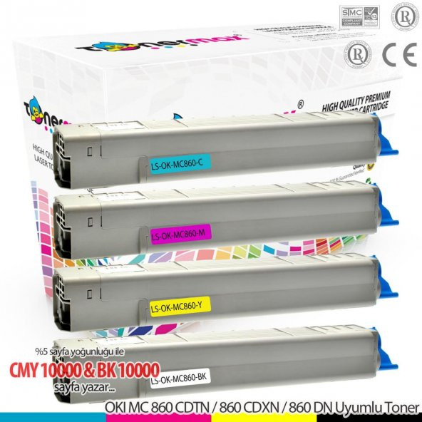 Oki MC860 Muadil Toner Set ürün görseli 1