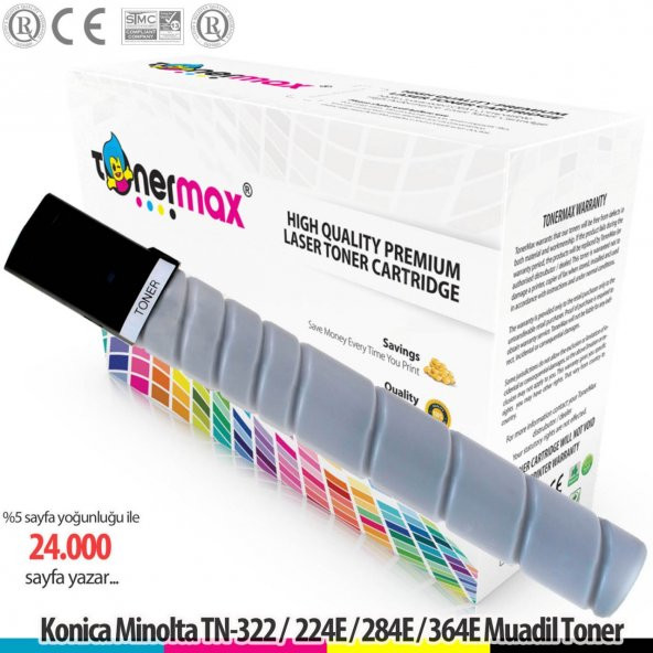 Minolta TN-322 / Bizhub 224E / 284E / 364E Muadil Toner ürün görseli 1