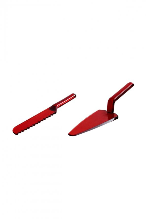 EWs Kitchenware Akrilik Spatula ve Bıçak Seti - Kırmızı - 1903 ürün görseli 1