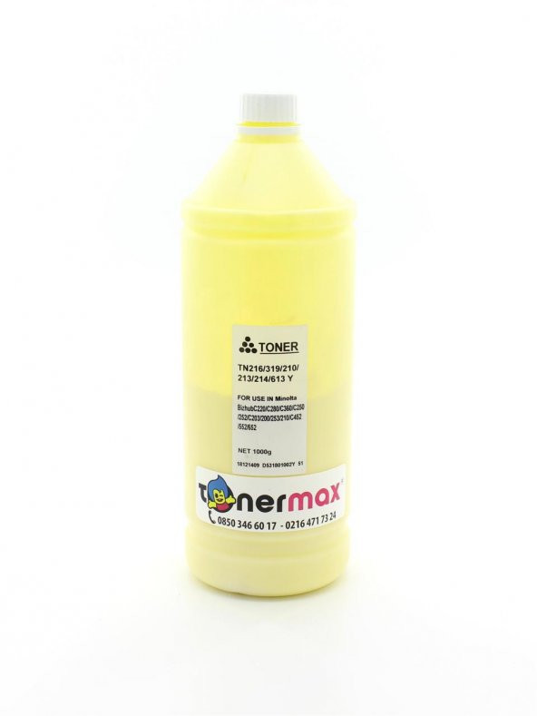 Minolta Renkli Toner Tozu Sarı 500GR./ TN216 / TN221 / TN319 / TN321 / TN324 ürün görseli 1